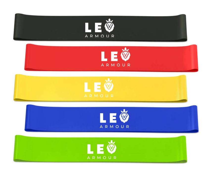 Leo Armour Rubber Resistance bands | Set of 5